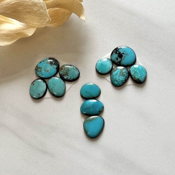 Small Sky Blue Mixed Number 8 Turquoise, Set of 11 Background