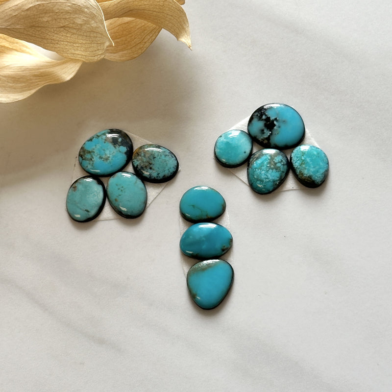 Small Sky Blue Mixed Number 8 Turquoise, Set of 11 Background