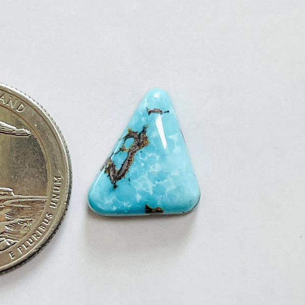  L15 x W14 x H5 Sky Blue Triangle Bisbee Turquoise Dimensions