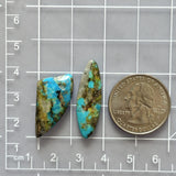 Large Sky Blue Mixed Ithaca Peak Turquoise, Set of 2 Dimensions
