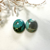 Medium Sky Blue Round Lone Mountain Turquoise, Set of 2 Background