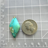 Large Sky Blue Diamond Crescent Lake Variscite Dimensions