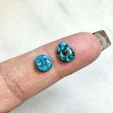 Small Sky Blue Mixed Bisbee Turquoise, Set of 2 Background