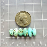 Small Sky Blue Oval Namtso Lake Turquoise, Set of 6 Dimensions