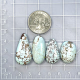 Large Faint Blue Mixed Sand Hill Turquoise, Set of 4 Dimensions