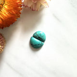 Small Bamboo Green Half Moon Bamboo Mountain Turquoise, Set of 2 Background