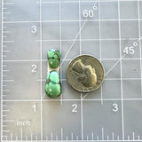 Small Bamboo Green Mixed Bamboo Mountain Turquoise, Set of 2 Dimensions