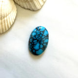 Large Sky Blue Oval Prince Egyptian Turquoise Background