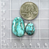 Large Ocean Blue Freeform Carico Lake Turquoise, Set of 2 Dimensions