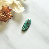 Large Bamboo Green Oval Namtso Lake Turquoise Background