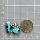 Large Sky Blue Teardrop Blue Moon Turquoise, Set of 2 Dimensions