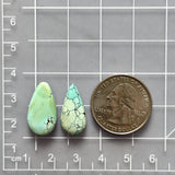 Medium Faint Blue Teardrop Mixed Turquoise, Set of 2 Dimensions