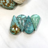 Large Sky Blue Teardrop Mixed Turquoise, Set of 4 Background