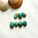 Small Sky Blue Mixed Royston Turquoise, Set of 7 Background