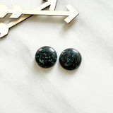 Medium Bamboo Green Round Bamboo Mountain Turquoise, Set of 2 Background