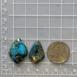 Large Ocean Blue Mixed Ithaca Peak Turquoise, Set of 2 Dimensions