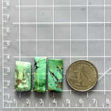 Large Mint Green Bar Crescent Lake Variscite, Set of 3 Dimensions