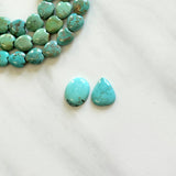 Small Sky Blue Mixed Kingman Turquoise, Set of 2 Background