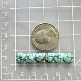 Small Sky Blue Mixed Yungai Turquoise, Set of 6 Dimensions