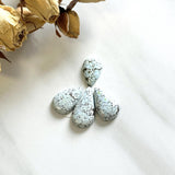 Medium Faint Blue Teardrop Sand Hill Turquoise, Set of 4 Background