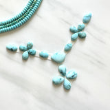 Small Faint Blue Mixed Sand Hill Turquoise, Set of 18 Background