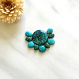 Small Sky Blue Mixed Yungai Turquoise, Set of 10 Background