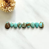 Small Mixed Mixed Number 8 Turquoise, Set of 9 Background