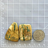 Large Deep Green Mixed Royston Turquoise, Set of 2 Dimensions