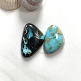 Medium Mixed Freeform Mixed Turquoise, Set of 2 Background