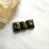 Small Earth Brown Square Treasure Mountain Turquoise, Set of 3 Background