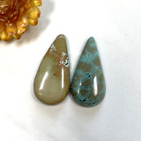 Large Mixed Teardrop Mixed Turquoise, Set of 2 Background