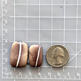 Medium Red Freeform White Buffalo Dolomite, Set of 2 Dimensions