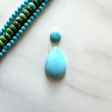 Small Sky Blue Mixed Kingman Turquoise, Set of 2 Background