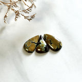 Small Earth Brown Teardrop Treasure Mountain Turquoise, Set of 3 Background