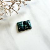 Medium Ocean Blue Bar Crescent Lake Variscite, Set of 2 Background