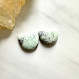 Medium Faint Blue Half Moon Sand Hill Turquoise, Set of 2 Background