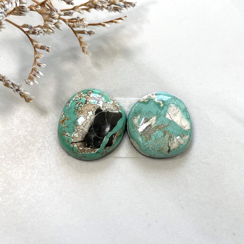 Small Mint Green Freeform Carico Lake Turquoise, Set of 2 Background