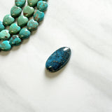 Large Ocean Blue Oval Ithaca Peak Turquoise Background