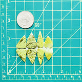 Medium Mint Green Mixed Green Opal, Set of 8 Dimensions