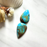 Large Sky Blue Teardrop Royston Turquoise, Set of 2 Background