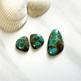 Medium Sea Green Freeform Number 8 Turquoise, Set of 3 Background