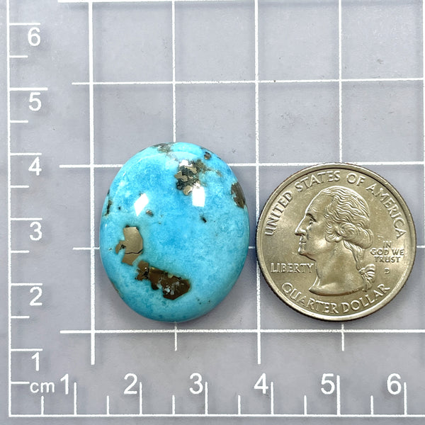 Large Ocean Blue Round Ithaca Peak Turquoise Dimensions