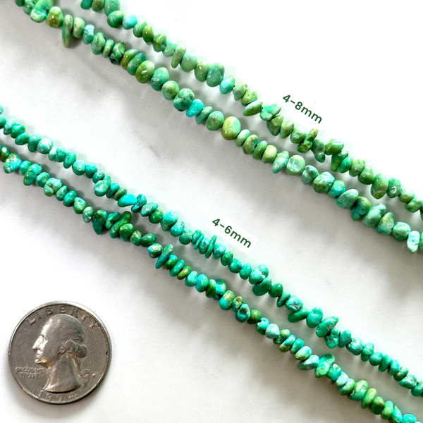 Green Sonoran Lime Turquoise Chip Beads