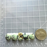 Small Mint Green Oval Crescent Lake Variscite, Set of 5 Dimensions