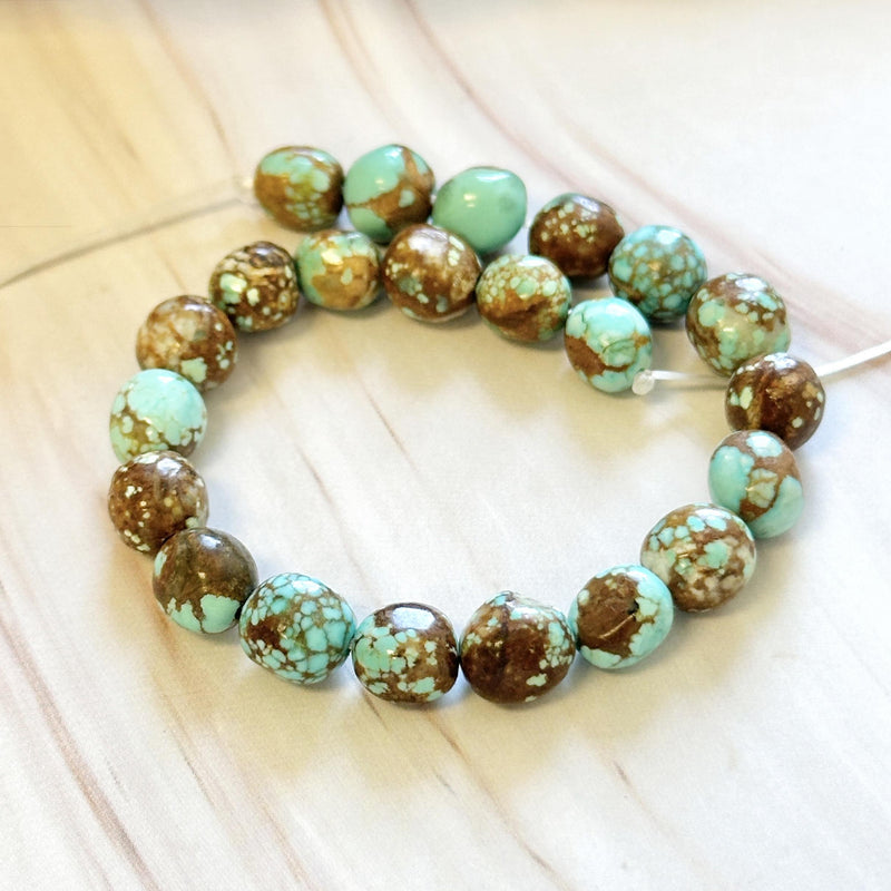 Sky Blue Number 8 Turquoise Nugget Beads Dimensions