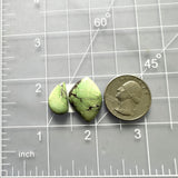 Small Lime Green Mixed Treasure Mountain Turquoise, Set of 2 Dimensions