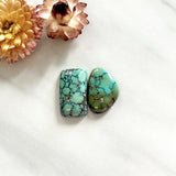 Large Mint Green Mixed Treasure Mountain Turquoise, Set of 2 Background