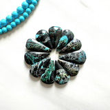 Small Sky Blue Teardrop Yungai Turquoise, Set of 11 Background