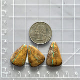 Large Sky Blue Triangle Royston Turquoise, Set of 3 Dimensions
