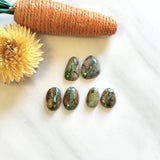 Small Sky Blue Mixed Royston Turquoise, Set of 6 Background